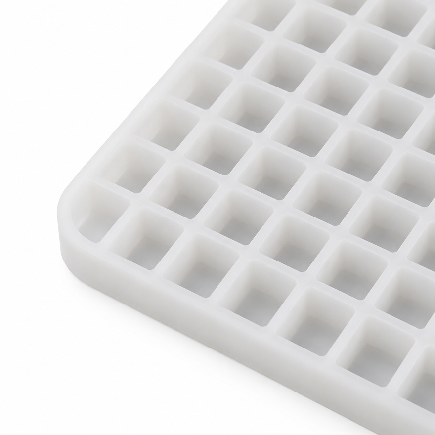 4.6mL square commercial gummy mold with 200 precision cavities