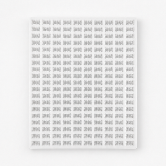 2.3mL gummy bear silicone mold with 230 cavities on a clean white background