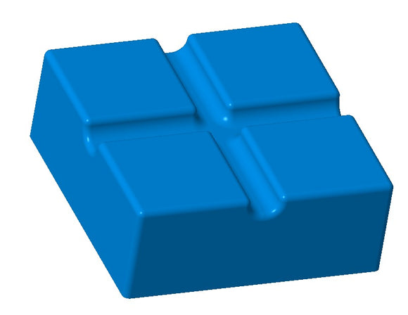 6ml cihlová gumová forma - 204 dutin