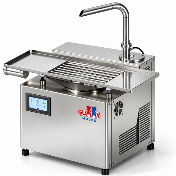 Gummy Molds 5.5L commercial chocolate tempering machine with vibration table