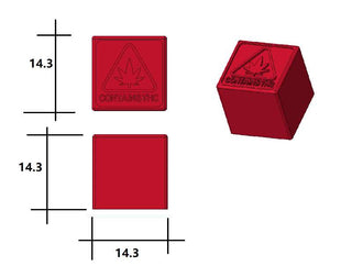 2,9 ml kocka s logom zhody formy – 391 dutín