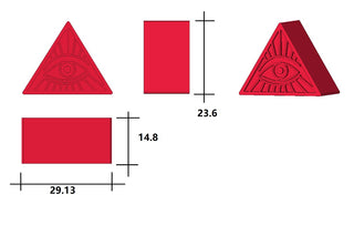 5,1 ml pyramídová trojuholníková gumová forma - 220 dutín